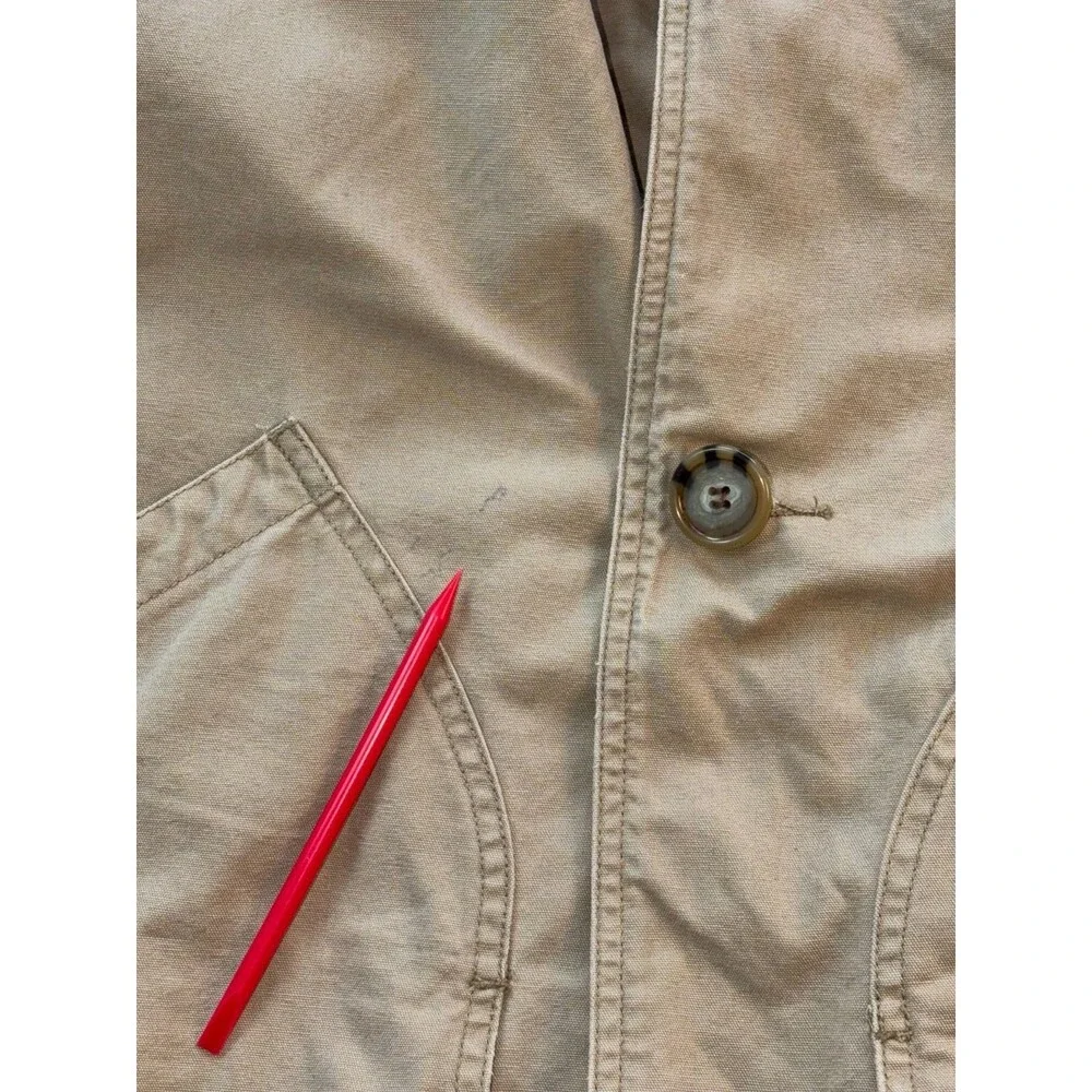 American Eagle Outfitters Mens Chore Coat Tan Flannel Lined L Barn Field Jacket